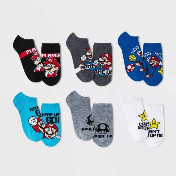 Super Mario 儿童袜子6双