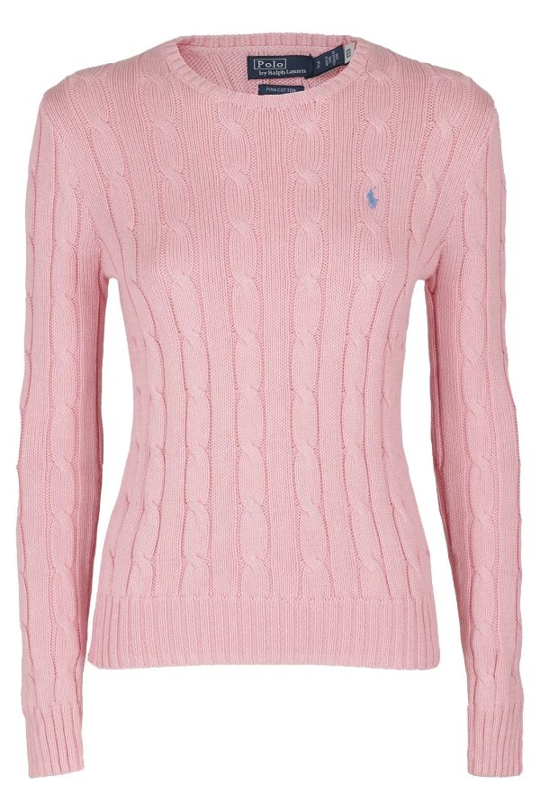 Polo Pony Cable-Knitted Crewneck Jumper – Cettire