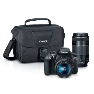 黒五价：Canon EOS REBEL T6 单反相机套装 含18-55mm/75-300mm镜头