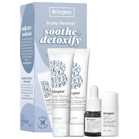 BriogeoScalp Revival™ Soothe + Detoxify Travel Set for Dry Itchy, Oily Scalp
