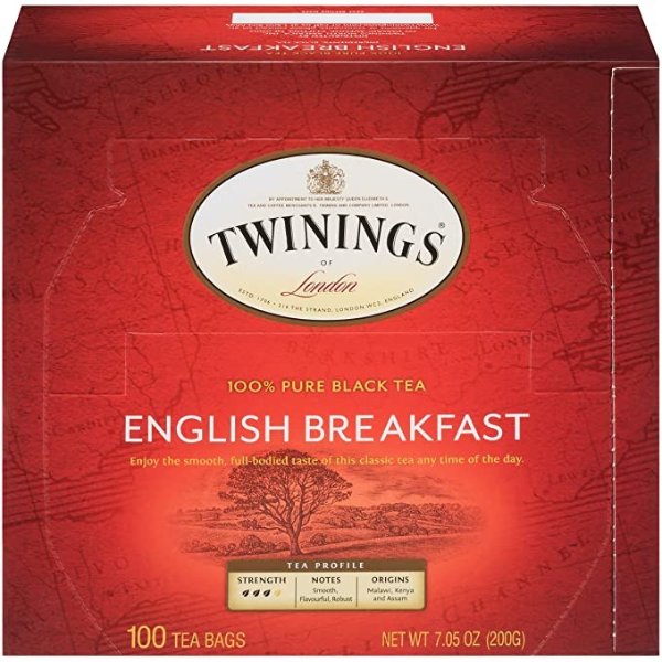 English Breakfast Black Tea Bags, 100 Count (Pack of 1)
