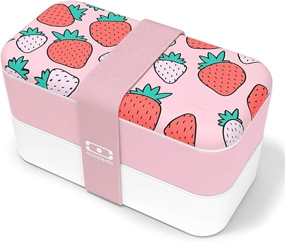草莓图案双层日式饭盒
