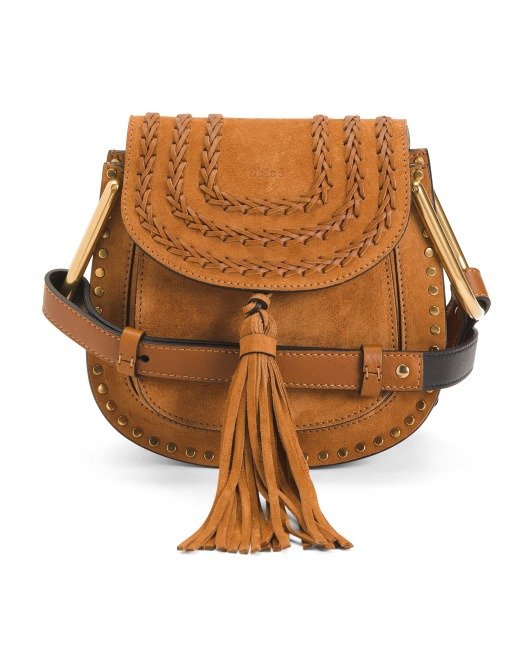 Made In Italy Hudson Small Suede Crossbody