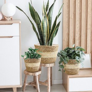 Amazon Seagrass Planter Basket Woven Plant Pot Indoor Outdoor