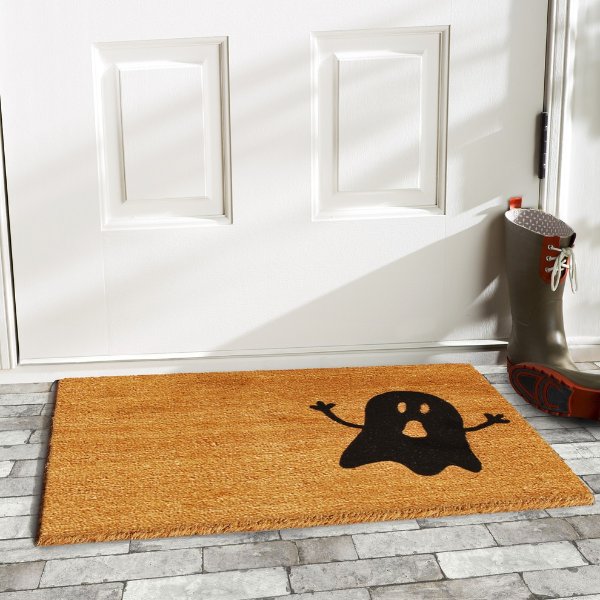 Natural/Black Ghost Doormat - Contemporary - Doormats - by Home & More