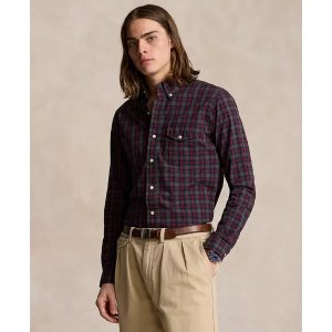 Polo Ralph LaurenMen's Classic-Fit Plaid Washed Poplin Shirt
