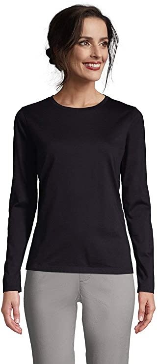 ' End Women's Relaxed Supima Cotton Long Sleeve Crewneck T-Shirt