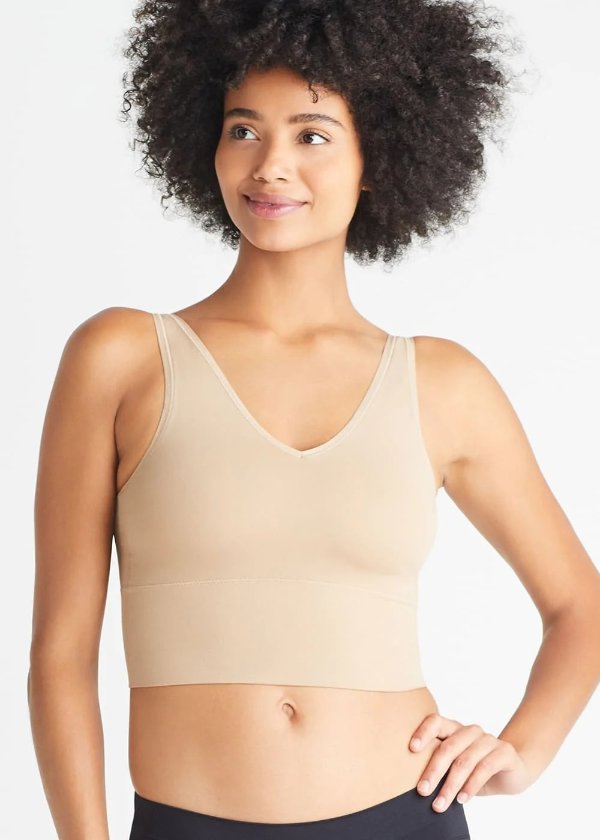 Claudia Comfortably Curved Longline Bra Top - Seamless