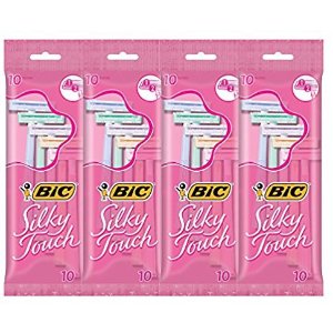 BIC Silky Touch Women's Twin Blade Disposable Razor, 40 Count