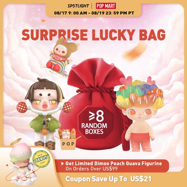 69.3US $ 30% OFF|Pop Mart Exciting Lucky Bag Blind Box Collectible Cute Action Kawaii Toy Figures - Action Figures - AliExpress