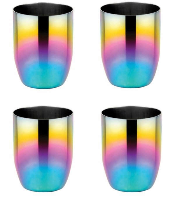 Ahimsa Stainless Steel Conscious Cups (Set of 4) - Rainbow