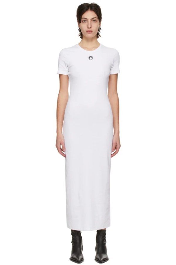 White Cocoon T-Shirt Dress