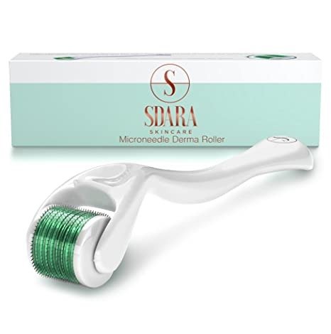 Skincare Derma Roller - 0.25mm Microneedle Roller For Face w/ 540 Titanium Micro Needles - Microdermabrasion Tool for Glowing Skin - Storage Case Included