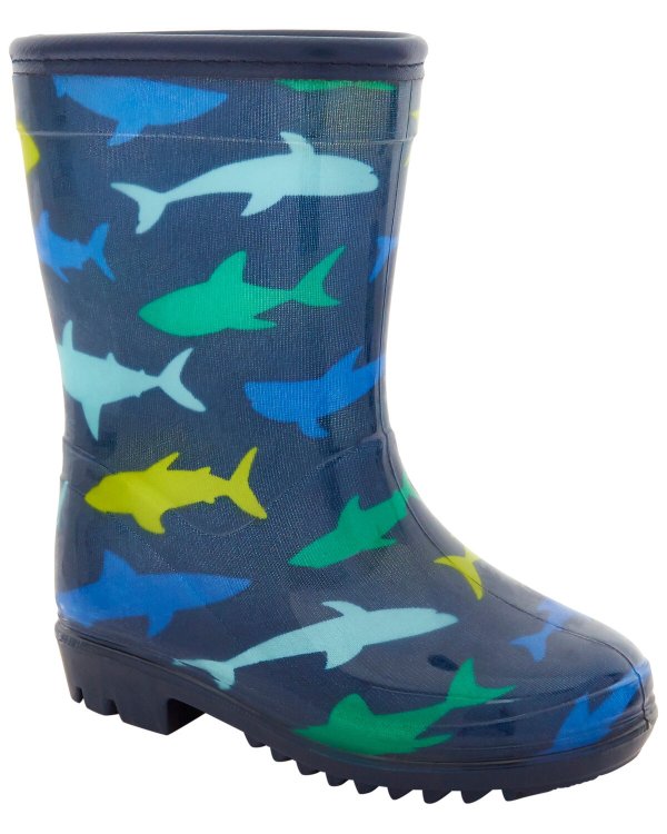 小童鲨鱼雨靴