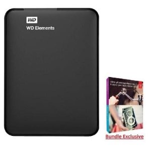 Western Digital 2 TB WD Elements Portable USB 3.0 Hard Drive Storage + Adobe PS Elements 12