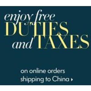 for Online Orders Shipping to China @ Neiman Marcus