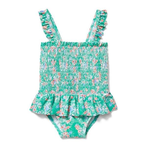 Ditsy Floral Smocked Swimsuit