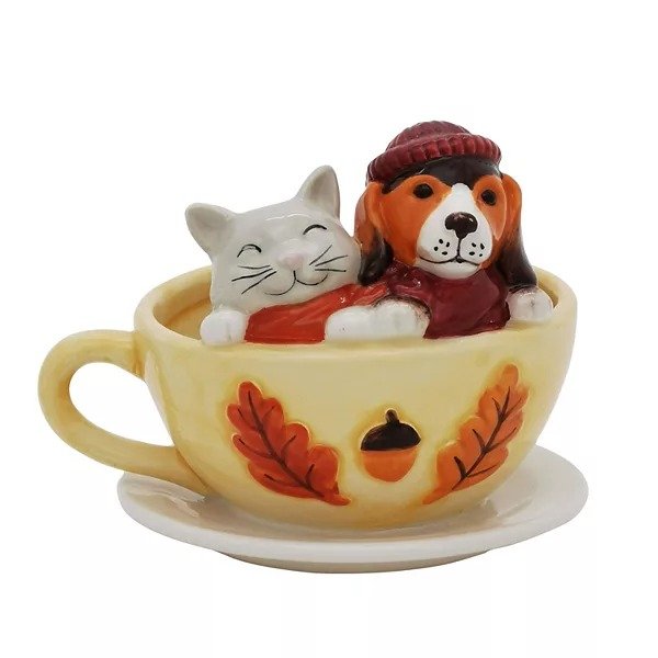 Celebrate Together™ Fall Dog Cat Cup Table Decor