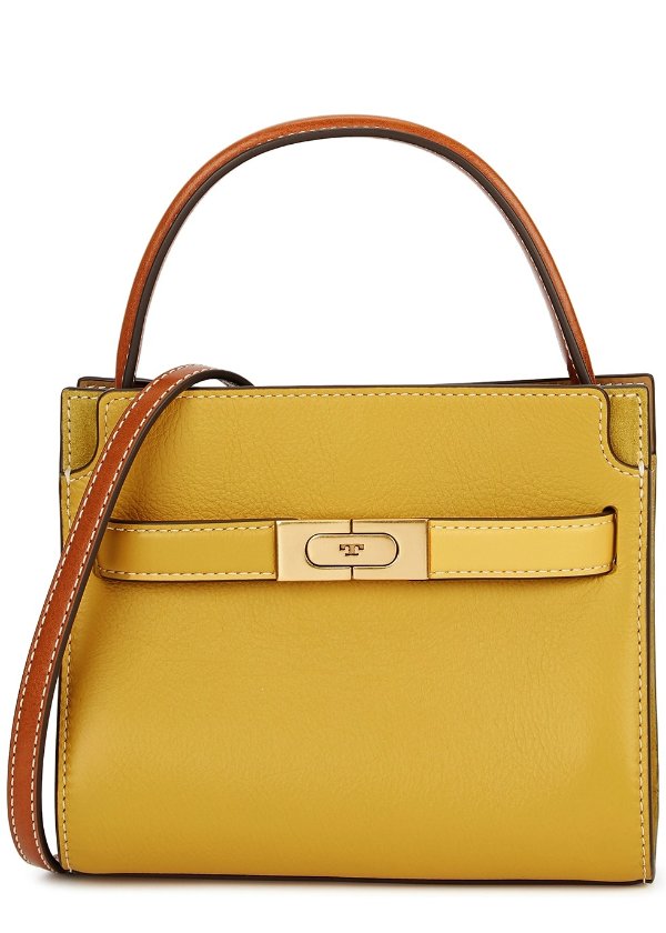 Lee Radziwill petite yellow leather top handle bag