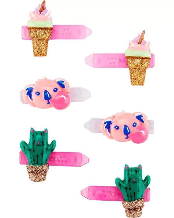 6-Pack Icon Hair Clips