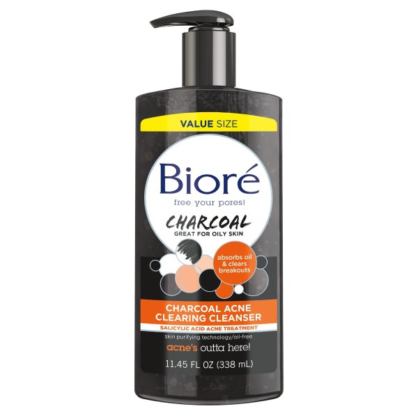 Biore Charcoal Acne Clearing Cleanser for Oily Skin