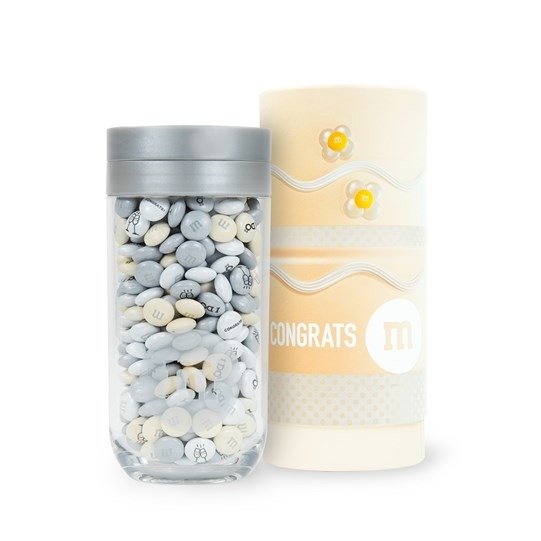 Personalizable M&M’S Gift Jar in Wedding Gift Tube
