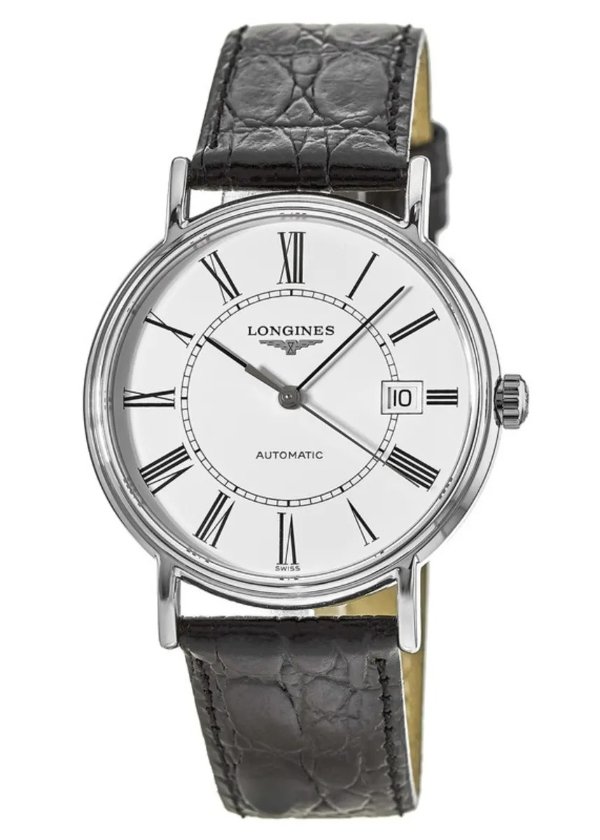 La Grande Classique Automatic White Dial Leather Strap Men's Watch L4.921.4.11.2