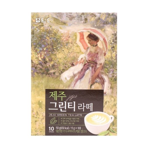 韩国DAMTUH丹特 济州绿茶拿铁 150g 随身包饮品