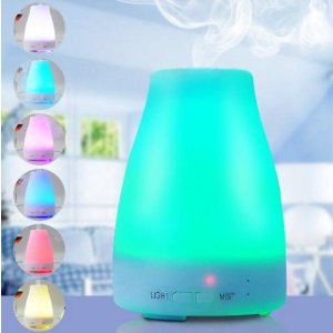 BATTOP Essential Oil Diffuser Ultrasonic Aromatherapy Oil Diffuser Cool Mist Aroma Humidifier With Color LED Lights and Waterless Auto Shut-off Function for Home,Yoga, Office, Spa, Bedroom,Baby Room