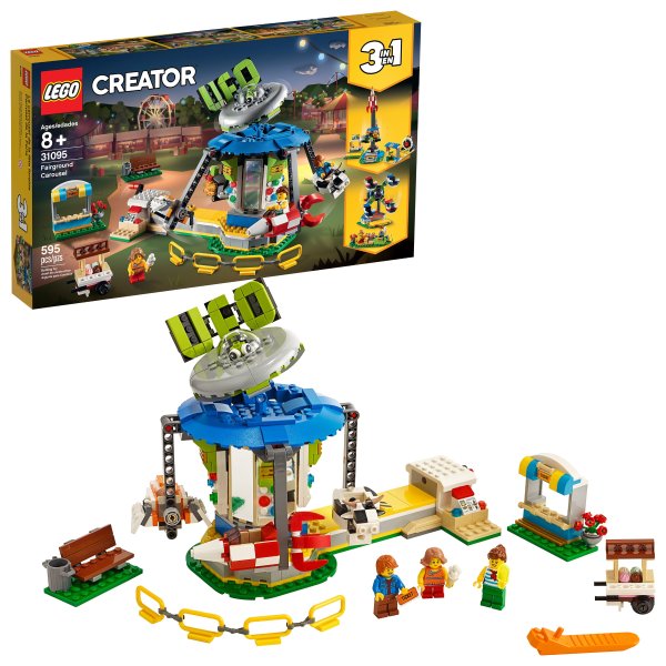 Creator Fairground Carousel 31095 Space-Themed Building Kit (595 Pieces)