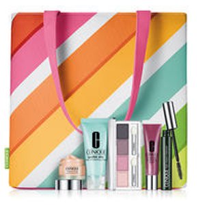 The new summer look + a striped tote ($100 value) with any purchase @ Clinique