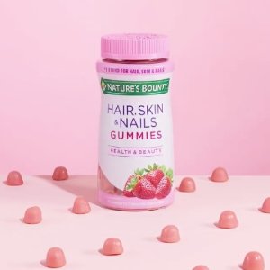 Nature’s Bounty 精选保健品促销 收发肤甲草莓味软糖