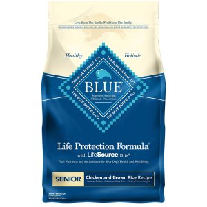 Blue Buffalo Senior Dry Dog Food, Chicken and Brown Rice