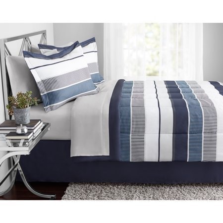 Stripe Bed in a Bag Bedding by Mainstays