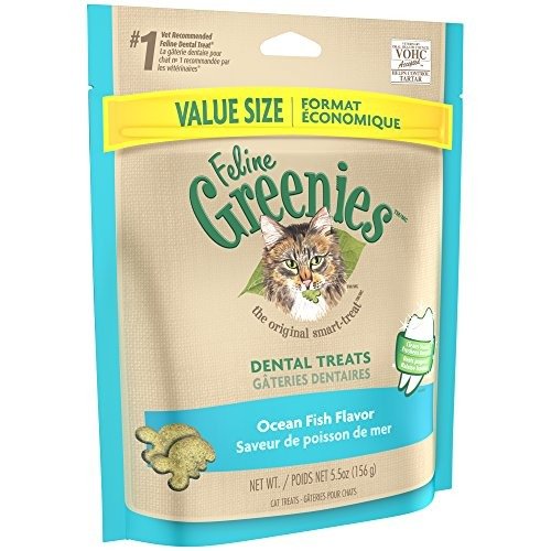 Greenies FELINE Dental Treats For Cats Ocean Fish Flavor