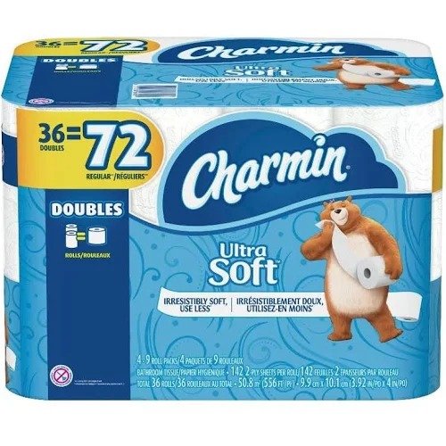 Ultra Soft Toilet Paper, 36 Double Rolls, White