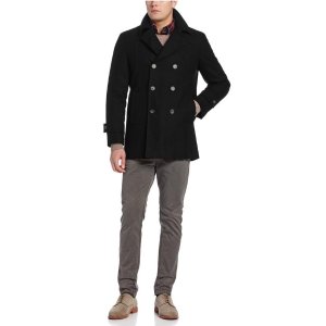 Tommy Hilfiger Men's Brady Double-Breasted Peacoat