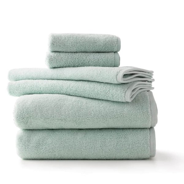 6-Piece Mint Luxury Cotton Towel Set