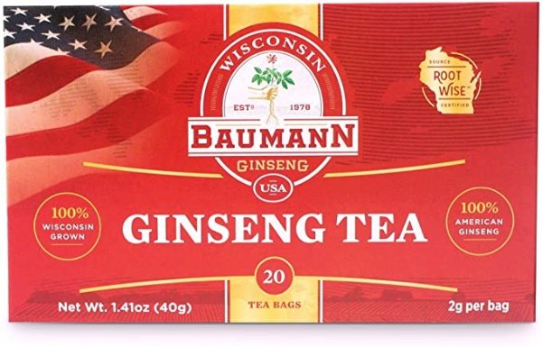 Tea Bag- American Ginseng Tea, Grown in Central Wisconsin, U.S.A