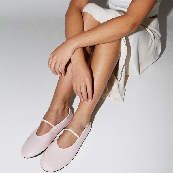 Tony Bianco Tony Bianco Martinez Blush Nappa Flats 120.00