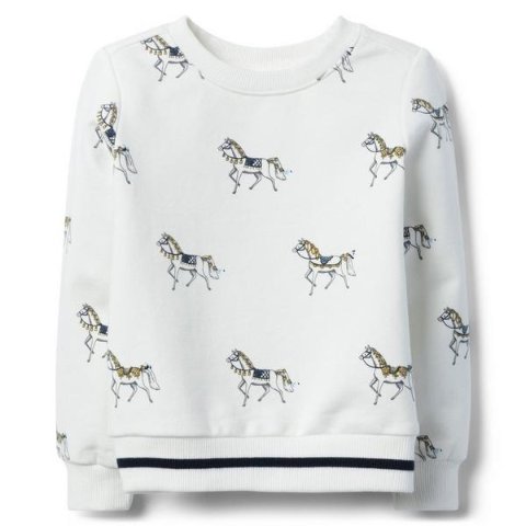 Janie and JackHorse Print Pullover