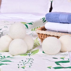 SUPA MODERN Wool Dryer Balls Organic, 6 Pack XL