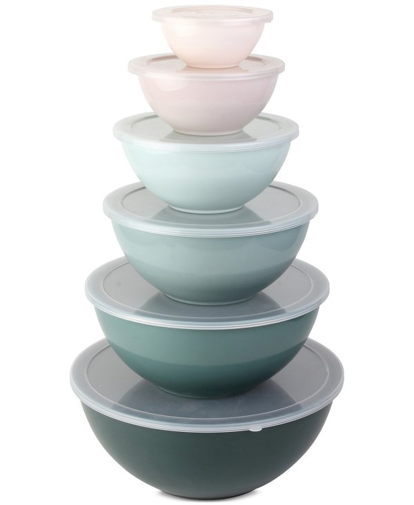 Cook With Color 12-Pc. Mixing Bowl Set with Lids