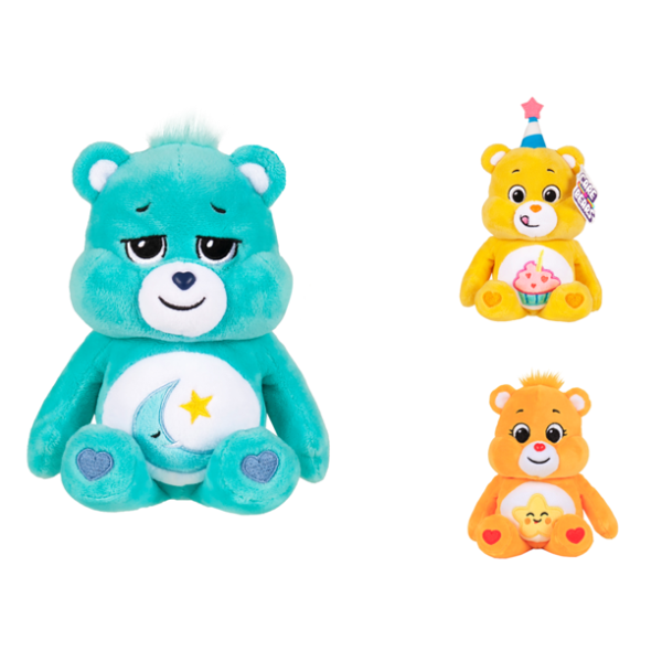 Care Bears 毛绒玩具熊公仔3个装 生日礼物