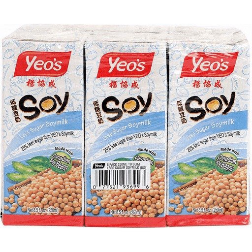 Yeos Less Sugar Soy Milk-6 Pack 50.7 FOZ