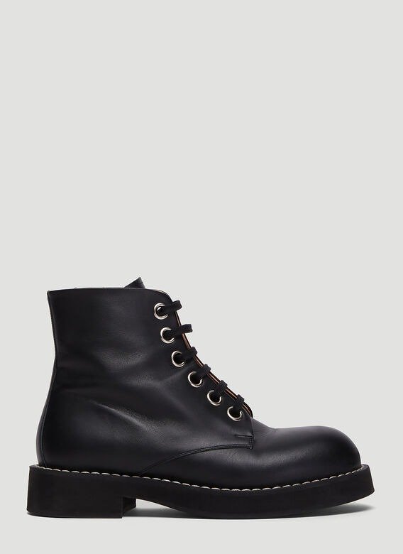Lace-Up Boots in Black