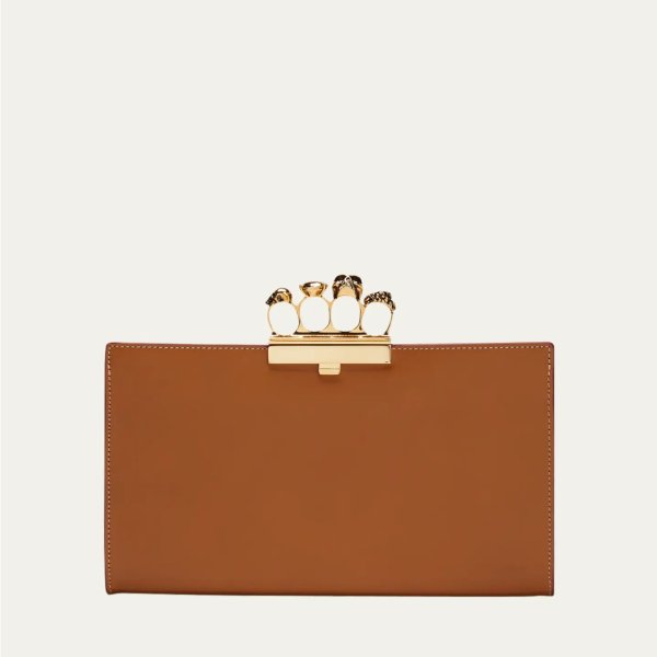 Four Ring Flat Pouch Clutch Bag