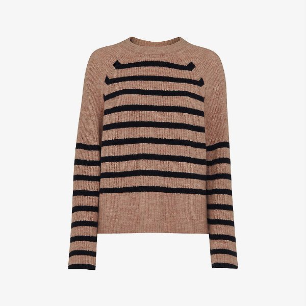 Eden stripe-print stretch-knit jumper