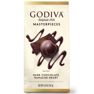 Godiva2 for $9Dark Chocolate Ganache Heart Chocolates Bag Dark Chocolate Ganache Heart