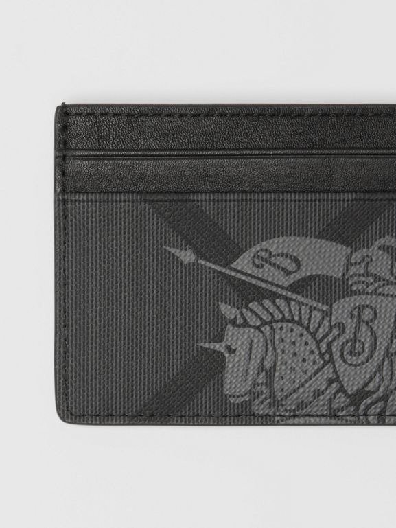 EKD London Check and Leather Card Case